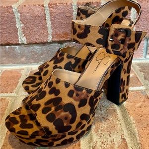 Jessica Simpson Cheetah Platform Heels